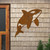 Big 42-inch Orca Killer Whale: Rust Metal Outdoor Wall Art - Coastal Decor