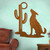 42in Coyote and Cactus Rust Metal Outdoor Wall Art