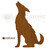 Big 46-inch Howling Coyote: Rust Metal Outdoor Wall Art - Southwest Decor