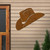 Big 42-inch Cowboy Hat: Rust Metal Outdoor Wall Art - Western Decor
