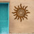 Big 40-inch Spiral Sun: Rust Metal Outdoor Wall Art - Celestial Theme