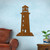 Big 46-inch Lighthouse: Rust Metal Outdoor Wall Art - Coastal Decor