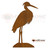 Big 44-inch Blue Heron: Rust Metal Outdoor Wall Art - Coastal Decor