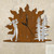 Golfing Woman and Trees Sunrise Wall Clock in rust patina