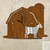 Goat Barn Wall Clock in rust patina
