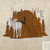 Moose Evergreen Mountain Wall Clock in rust patina