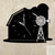 Windmill Barn Wall Clock in satin black