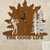 Kokopelli Golfer and Trees Sunrise Personalized Wall Clock in rust patina