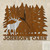 Elk Trees Personalized Wall Clock in rust patina