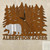 Lone Bear Trees Personalized Wall Clock in rust patina