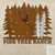 Two Tone Trees Personalized Wall Clock in rust patina