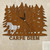 Running Horse Trees Personalized Wall Clock in rust patina