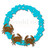 Crab Trio Blue Water Splash Metal Wreath-se-rt