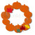 Autumn Leaves Pumpkin 22in Wreath - Orange