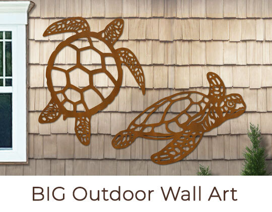 Big Rust Metal Outdoor Wall Art
