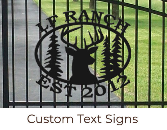 Personalized Text Decorative Outdoor Wall Signs