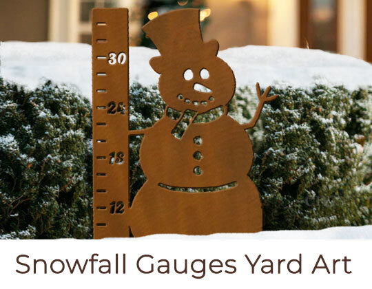 Snow Gauge Yard Sculptures