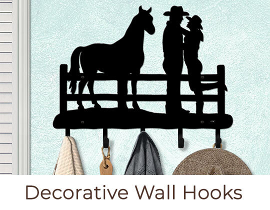 Decorative Wall Hooks  - Utility Hooks for Hallway, Bathroom, and Laundry Room