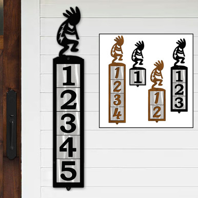 Line Dancing Wall Numbers Southwestern Decor Dancing Kokopelli Reflective Address Number Tiles ...