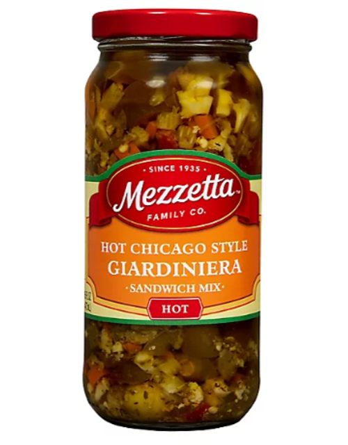 Fiery Chicago-style giardiniera—bold heat for Italian beef, pizza, and subs.