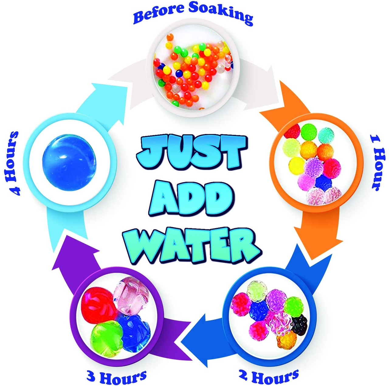 MarvelBeads Water Beads Rainbow Mix 1 Pound Bulk 