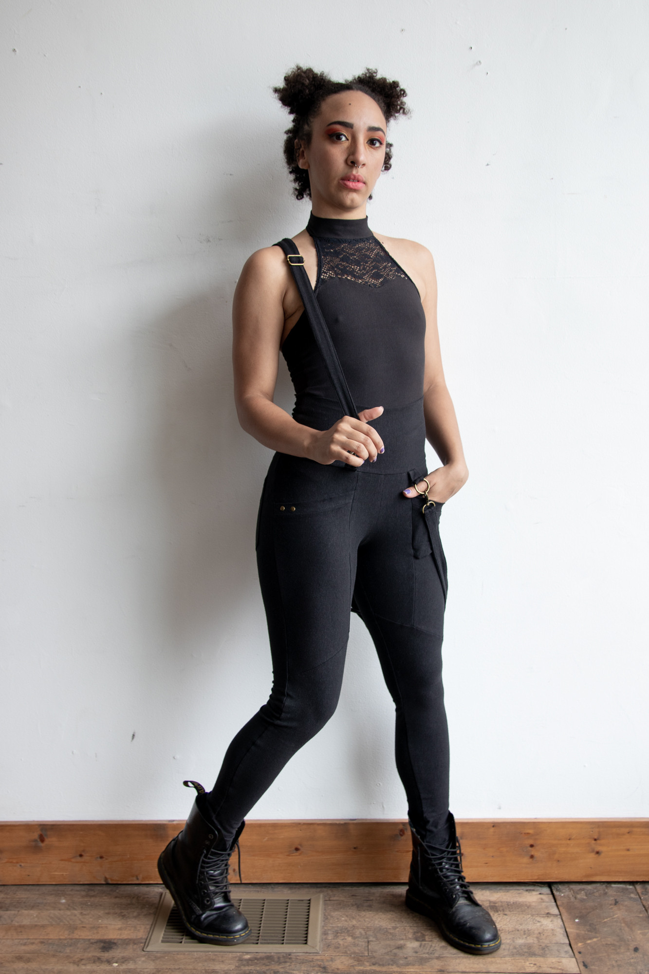 レッグウェア Semon PATTERN JAGGARD SUSPENDER LEGGINS Semon PATTERN JAGGARD SUSPENDER LEGGINS Suspender Leggings