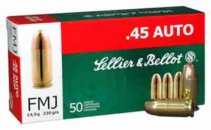 Sellier & Bellot .45 ACP 230GR FMJ-RN - SB45A Sellier & Bellot .45 ACP 230GR FMJ-RN - SB45A