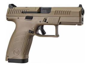CZ-USA P-10 Compact 9mm FDE Cerakote Semi-Auto Pistol with 15+1 Capacity and 3-Dot Luminescent Sights CZ-USA P-10 Compact 9mm FDE Cerakote Semi-Auto Pistol with 15+1 Capacity and 3-Dot Luminescent Sights