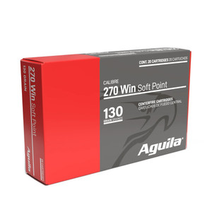 Aguila Ammunition .270 Win Rifle Ammo - 130 Grain Soft Point | 20rd Box Aguila Ammunition .270 Win Rifle Ammo - 130 Grain Soft Point | 20rd Box