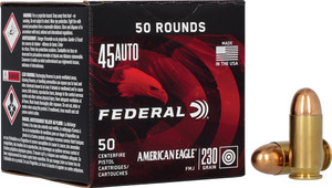 FEDERAL AE 45 ACP 230GR FMJ AE45A50 FEDERAL AE 45 ACP 230GR FMJ AE45A50