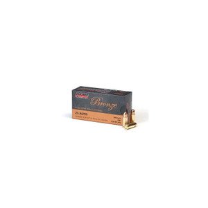 PMC Ammunition Bronze .25 ACP Handgun Ammo - 50 Grain | FMJ | 50rd Box PMC Ammunition Bronze .25 ACP Handgun Ammo - 50 Grain | FMJ | 50rd Box