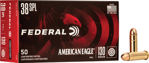 Federal AE 38 Special 130-Grain Full Metal Jacketed Ammunition - Reloadable, 50 Rounds per Box Federal AE 38 Special 130-Grain Full Metal Jacketed Ammunition - Reloadable, 50 Rounds per Box
