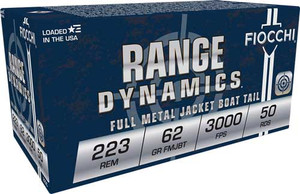 Fiocchi 223 Rem 62 Grain FMJ-BT Centerfire Rifle Ammunition - Reloadable Fiocchi 223 Rem 62 Grain FMJ-BT Centerfire Rifle Ammunition - Reloadable