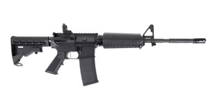 DPMS DR-15 AR Rifle - Black with 16-inch Barrel, 5.56 NATO, and MBUS Rear Sight DPMS DR-15 AR Rifle - Black with 16-inch Barrel, 5.56 NATO, and MBUS Rear Sight