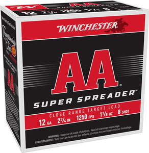 Winchester Ammunition AA 12 Gauge 2.75-inch 1-1/8 oz #8 Lead Shot Shells Winchester Ammunition AA 12 Gauge 2.75-inch 1-1/8 oz #8 Lead Shot Shells