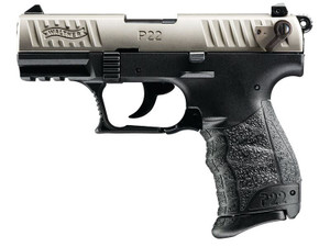 Walther Arms P22Q 22LR Semi-Auto Pistol 10+1 Nickel Finish - Part Number 5120725 Walther Arms P22Q 22LR Semi-Auto Pistol 10+1 Nickel Finish - Part Number 5120725