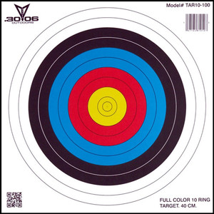 30-06 Outdoors TAR10100 Traditional 10-Ring Paper Target - 100 Pack 30-06 Outdoors TAR10100 Traditional 10-Ring Paper Target - 100 Pack