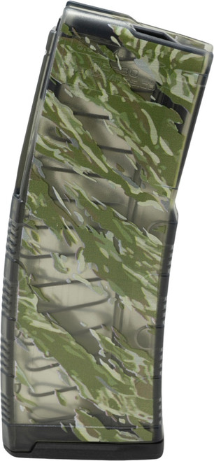 Amend2 Mags MOD C AR-15 Magazine - Translucent Tiger Stripe Smoke Gray | 30rd | 5.56 NATO
