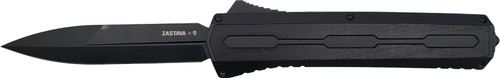 Zastava A7 OTF Knife - Tactical Black Wood | S35VN Spear Point Blade