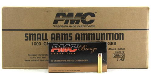 PMC Ammunition .357 Magnum Handgun Ammo - 158 Grain JSP - 1000rd Case