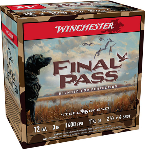 Winchester Ammunition Final Pass 12 Gauge 3-Inch Shotshells, 1-1/4 Ounce, Non-Toxic Shot