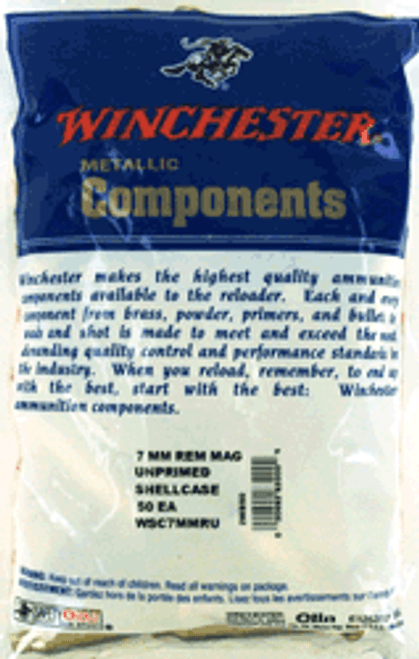 Winchester Unprimed Cases 7mm Remington Magnum - 50 Pack