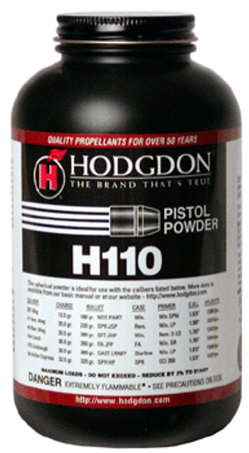Hodgdon H110 Smokeless Powder - 1 Pound Canister for Magnums and Shotgun Loads