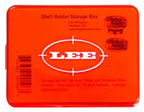 Lee Shellholder Storage Box - Holds 12 Auto Prime Shell Holders in Red Plastic Lee Shellholder Storage Box - Holds 12 Auto Prime Shell Holders in Red Plastic