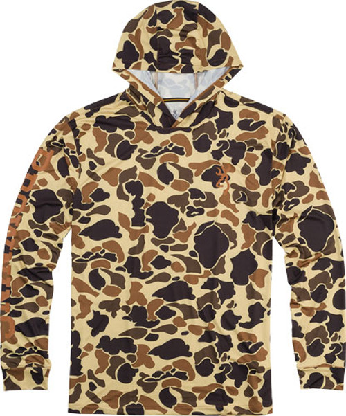 Browning RealTree Wave Camo Hooded L-Sleeve Tech Hoodie - X-Large