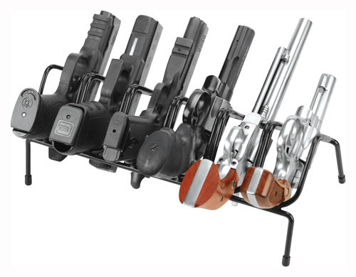 Lockdown 6-Gun Handgun Rack with Vinyl Coating for Safe and Range Use