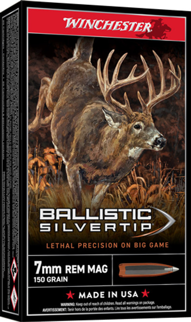 Winchester Ammunition Supreme 7mm Remington Magnum Polymer Tipped 150 Grain Muzzle Velocity 3100 FPS Winchester Ammunition Supreme 7mm Remington Magnum Polymer Tipped 150 Grain Muzzle Velocity 3100 FPS