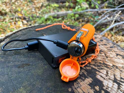 ARB Sol Fire Lite Fuel-Free USB Rechargeable Lighter with Tinder Cord Lanyard