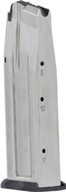 Girsan Witness 2311 9mm Luger Centerfire Pistol Magazine - Black Steel, 17 Rounds