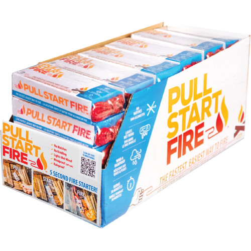 Pull Start Fire Shelf Display 30-Count by Pull Start Fire * Easy Ignition Fire Starter Pack